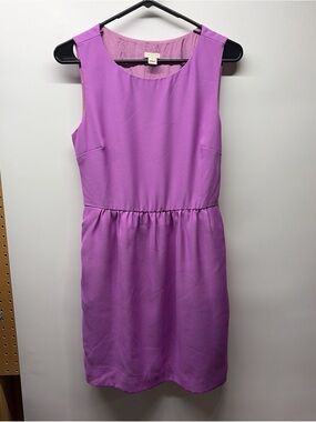 J.Crew Camille Dress Neon Violet Purple Sleeveless Fit & Flare Size 4